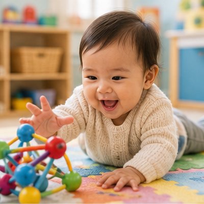 Infants playing in the nursery